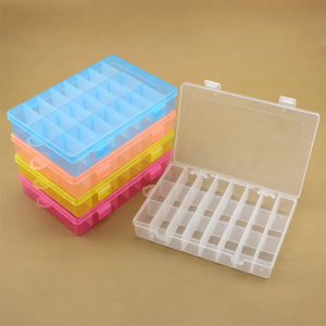 3，6，9，10，15，18，24，30，35，40 cells detachable transparent PP parts fishing gear fishing hook jewelry finishing small medicine box storage box Plastic box packing