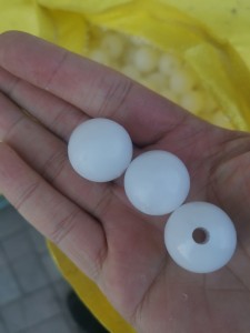 Round Shape Cast MC Nylon Plastic Ball With Holes For Bearing Wheels