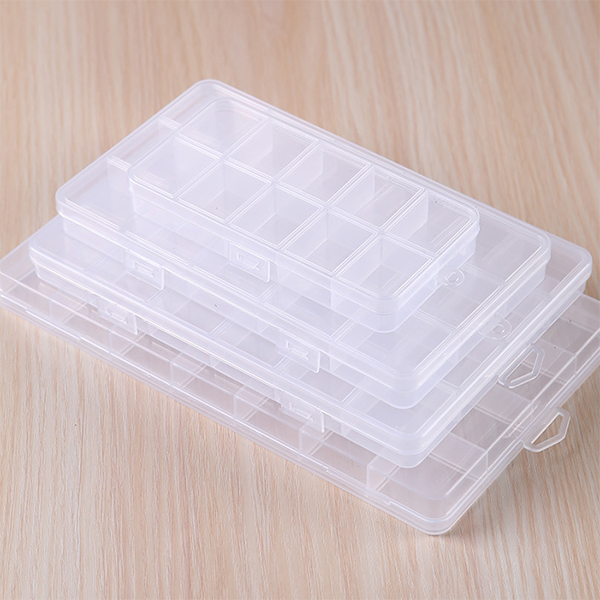 Transparent pp jewelry electronic components finishing small medicine box Plastic storage box packing box