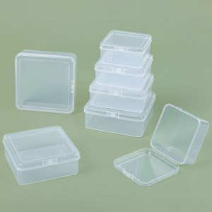 Square box pp Plastic box Square transparent plastic box parts Packaging hardware parts mini storage box