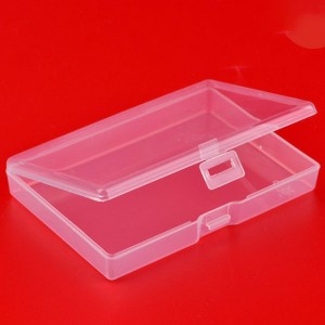 Earplug box Transparent square small box PP plastic box fish hook jewelry packaging box components accessories storage box